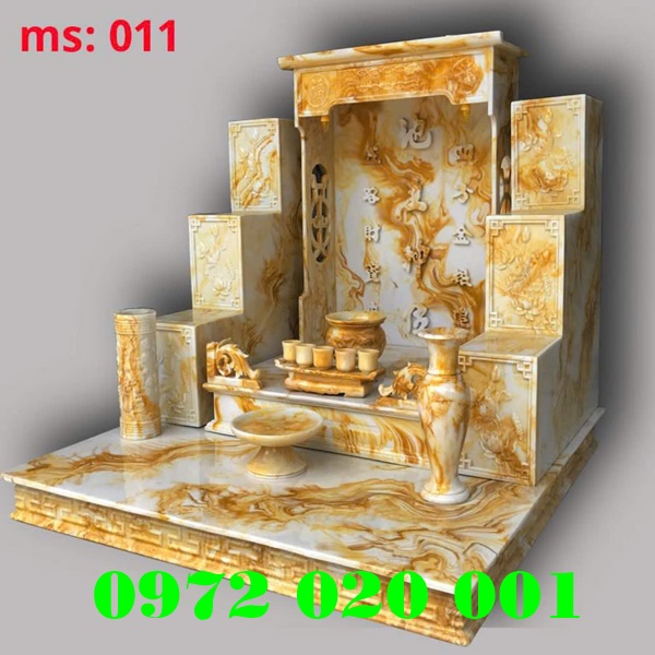 20 mẫu mới bàn thờ thần tài ông địa bằng đá nhân tạo