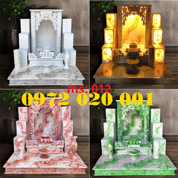 20 mẫu mới bàn thờ thần tài ông địa bằng đá nhân tạo