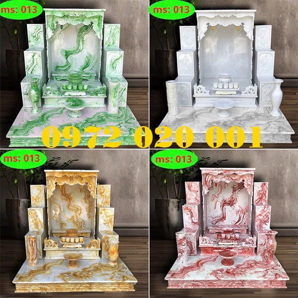 20 mẫu mới bàn thờ thần tài ông địa bằng đá nhân tạo