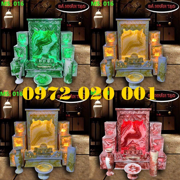 20 mẫu mới bàn thờ thần tài ông địa bằng đá nhân tạo